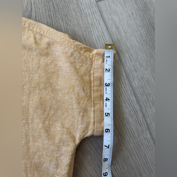 Madewell Mustard Linen Shirt - Picture 6 of 7